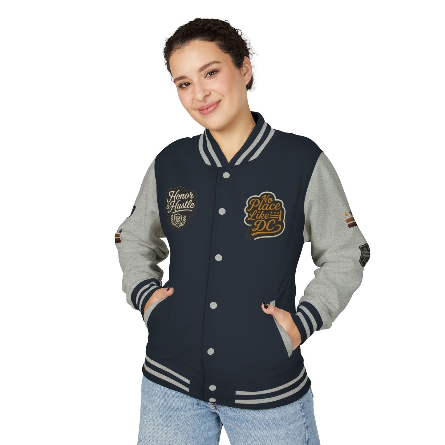 DC "Chocolate City" Varsity Jacket — DC Patches Letterman Jacket