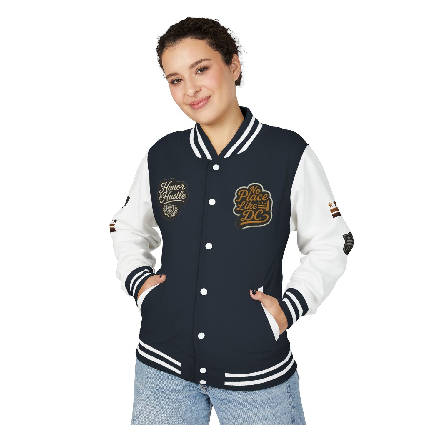 DC "Chocolate City" Varsity Jacket — DC Patches Letterman Jacket