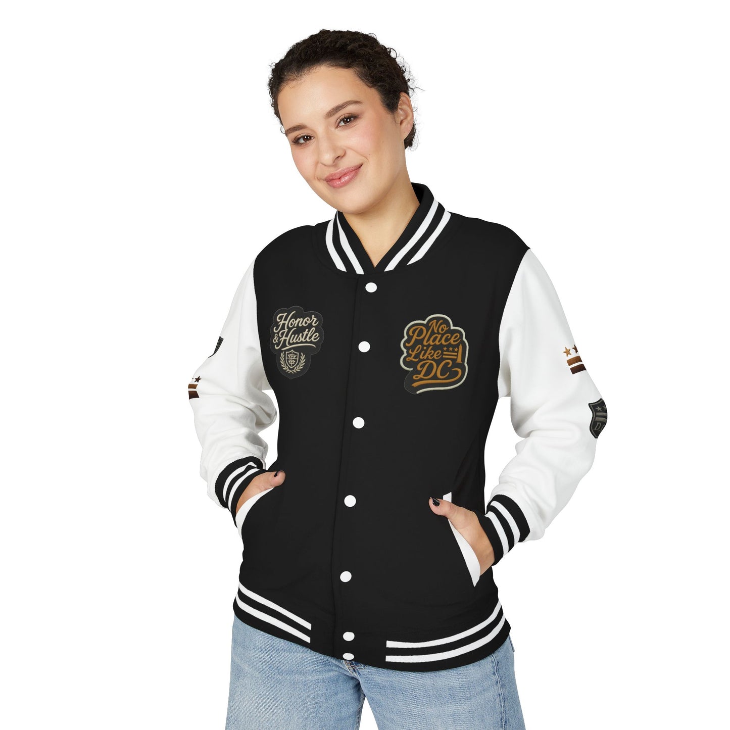 DC "Chocolate City" Varsity Jacket — DC Patches Letterman Jacket