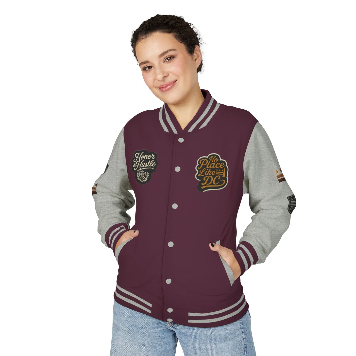 DC "Chocolate City" Varsity Jacket — DC Patches Letterman Jacket